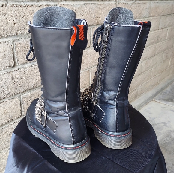 Demonia Disorder 301 Brass Knuckle Boots RARE - Picture 3 of 12